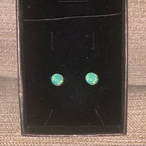 Teal Gem Earrings
